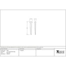 From The Anvil - Black Oxide 1 1/2" Rosehead Nail (1kg) - 28337 - Choice Handles