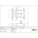 From The Anvil - Oak Box Lock & Octagonal Knob Set - Pewter Patina - 33004 - Choice Handles