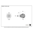 From The Anvil - Beeswax Hammered Ball Curtain Finial (pair) - 33398 - Choice Handles