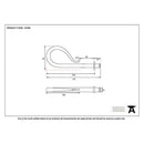 From The Anvil - Pewter Shepherd's Crook Curtain Finial (pair) - 33708 - Choice Handles