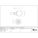 From The Anvil - Black Ball Curtain Finial (pair) - Black  - 49899 - Choice Handles