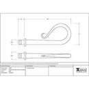 From The Anvil - Black Shepherd's Crook Curtain Finial (pair) - Black  - 49902 - Choice Handles