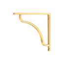 From The Anvil - Satin Brass Abingdon Shelf Bracket (150mm x 150mm) - Satin Brass  - 51087 - Choice Handles