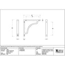 From The Anvil - Satin Chrome Abingdon Shelf Bracket (150mm x 150mm) - Satin Chrome  - 51090 - Choice Handles