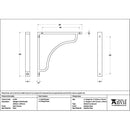 From The Anvil - Satin Chrome Abingdon Shelf Bracket (200mm x 200mm) - Satin Chrome  - 51100 - Choice Handles