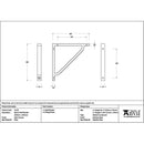 From The Anvil - Satin Chrome Barton Shelf Bracket (150mm x 150mm) - Satin Chrome  - 51110 - Choice Handles