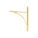From The Anvil - Satin Brass Apperley Shelf Bracket (260mm x 200mm) - Satin Brass  - 51127 - Choice Handles