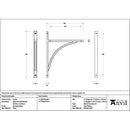 From The Anvil - Burnished Brass Apperley Shelf Bracket (314mm x 250mm) - 51138 - Choice Handles