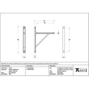 From The Anvil - Burnished Brass Chalfont Shelf Bracket (260mm x 200mm) - 51148 - Choice Handles