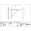 From The Anvil - Burnished Brass Chalfont Shelf Bracket (314mm x 250mm) - 51158 - Choice Handles