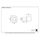 From The Anvil - Beeswax Ball Curtain Finial (pair) - Beeswax  - 83612 - Choice Handles