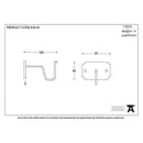 From The Anvil - Beeswax Mounting Bracket (pair) - Beeswax  - 83618 - Choice Handles