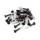 From The Anvil - Black SS 3.5 x 25  Roundhead Screws (25) - Black  - 83756 - Choice Handles