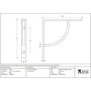 From The Anvil - Black 6'' x 6'' Plain Shelf Bracket - Black  - 83780 - Choice Handles