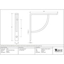 From The Anvil - Beeswax 6'' x 6'' Plain Shelf Bracket - Beeswax  - 83781 - Choice Handles