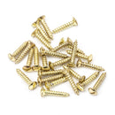 From The Anvil - Polished Brass SS 4x¾" Countersunk Raised Head Screws (25) - Polished Brass  - 91262 - Choice Handles