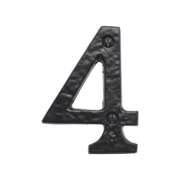 Spira Brass - Door Numerals (Number 4) - Black - BR43664 - Choice Handles