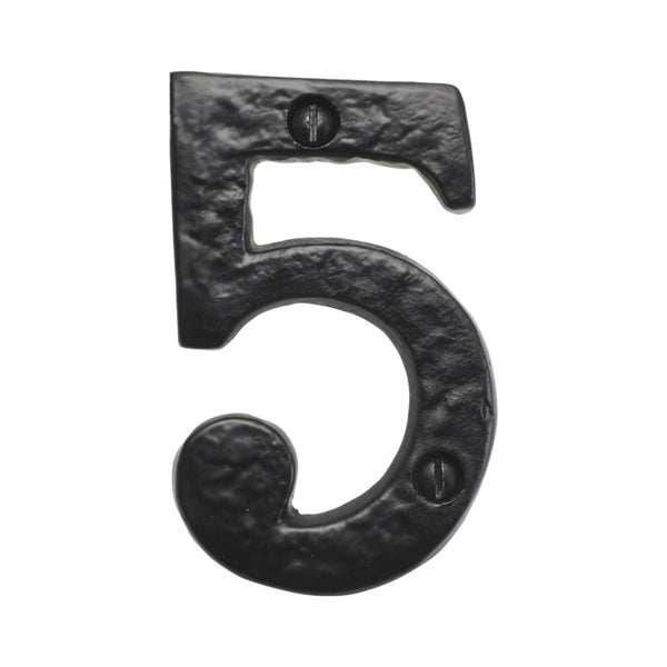 Spira Brass - Door Numerals (Number 5) - Black - BR43665 - Choice Handles