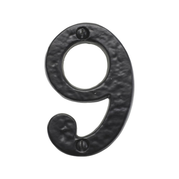 Spira Brass - Door Numerals (Number 9) - Black - BR43669 - Choice Handles
