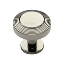 Heritage Brass Cabinet Knob Ridge Design with Rose 32mm Polished NickelUK Registered Design Number 6194410 - C3958 32-PNF - Choice Handles