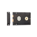 Spira Brass - Iron Rim Lock - Fluted  - Black - 1031BLK - Choice Handles