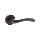 STATUS Texas Lever Door Handle on Round Rose - Urban Dark Bronze - S35RUDB - Choice Handles