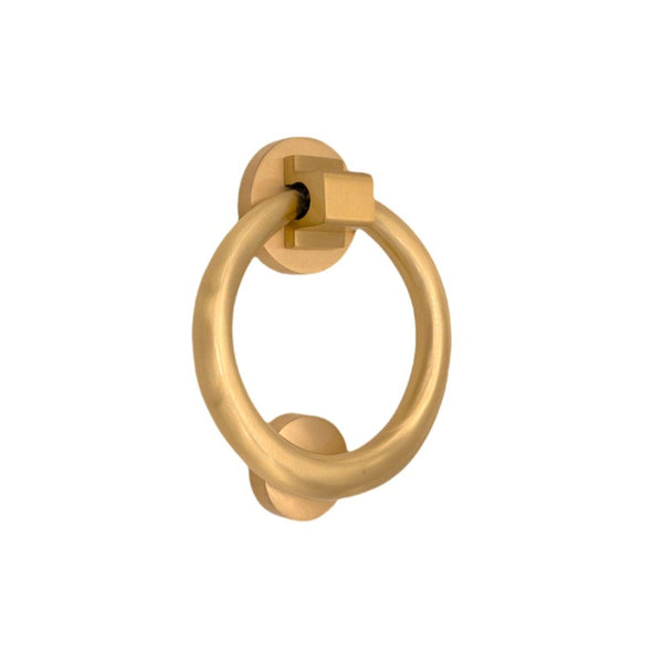 Spira Brass - Ring Door Knocker 110mm  - Satin Brass - SB4104SB - Choice Handles