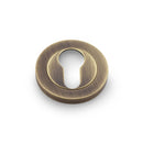 Alexander and Wilks - Concealed Fix Escutcheon - Antique Brass - Euro Profile - AW390AB - Choice Handles