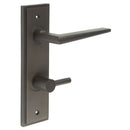 Burlington - Mayfair Door Handle Din Bathroom Backplate Dark Bronze & Turn & Release - BUR-10DB-456DB-82DB - Choice Handles