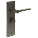 Burlington - Knightsbridge Door Handle Bathroom Backplate Dark Bronze & Turn & Release - BUR-20DB-453DB-81DB - Choice Handles