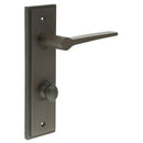 Burlington - Knightsbridge Door Handle Din Bathroom Backplate Dark Bronze & Turn & Release - BUR-20DB-456DB-80DB - Choice Handles