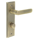 Burlington - Kensington Door Handle Din Bathroom Backplate Antique Brass & Turn & Release - BUR-25AB-456AB-81AB - Choice Handles