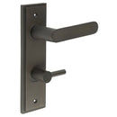 Burlington - Kensington Door Handle Din Bathroom Backplate Dark Bronze & Turn & Release - BUR-25DB-456DB-82DB - Choice Handles