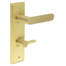 Burlington - Kensington Door Handle Din Bathroom Backplate Satin Brass & Turn & Release - BUR-25SB-456SB-82SB - Choice Handles