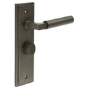 Burlington - Westminster Door Handle Bathroom Backplate Dark Bronze & Turn & Release - BUR-30DB-453DB-81DB - Choice Handles
