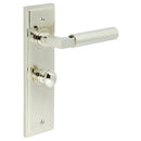 Burlington - Westminster Door Handle Bathroom Backplate Polished Nickel & Turn & Release - BUR-30PN-453PN-80PN - Choice Handles