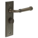 Burlington - Highgate Door Handle Bathroom Backplate Dark Bronze & Turn & Release - BUR-35DB-453DB-81DB - Choice Handles