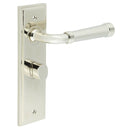 Burlington - Highgate Door Handle Bathroom Backplate Polished Nickel & Turn & Release - BUR-35PN-453PN-81PN - Choice Handles