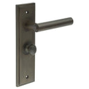 Burlington - Richmond Door Handle Bathroom Backplate Dark Bronze & Turn & Release - BUR-45DB-453DB-80DB - Choice Handles