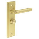 Burlington - Richmond Door Handle Bathroom Backplate Satin Brass & Turn & Release - BUR-45SB-453SB-80SB - Choice Handles