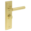 Burlington - Richmond Door Handle Bathroom Backplate Satin Brass & Turn & Release - BUR-45SB-453SB-81SB - Choice Handles