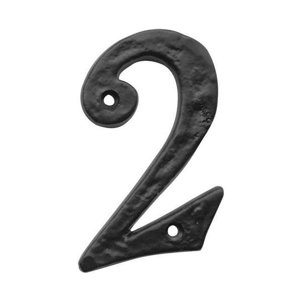 Frelan - Antique Door Numerals No. 2 - Black - JAB15-2 - Choice Handles
