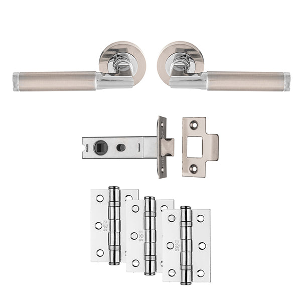 Carlisle Brass - Belas Latch Pack - Ultimate Door Pack - Satin Nickel / Polished Chrome - UDP006SNCP/INTB - Choice Handles