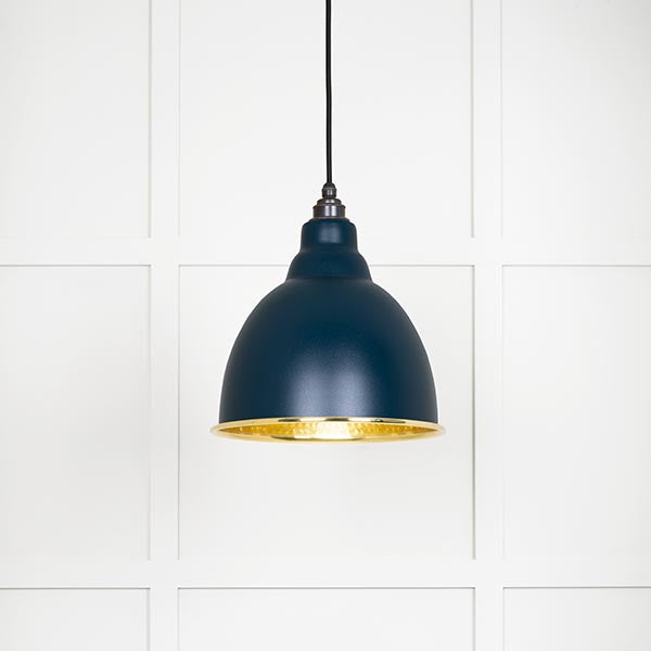 From The Anvil - Brindley Pendant in Dusk - Hammered Brass - 49517DU - Choice Handles