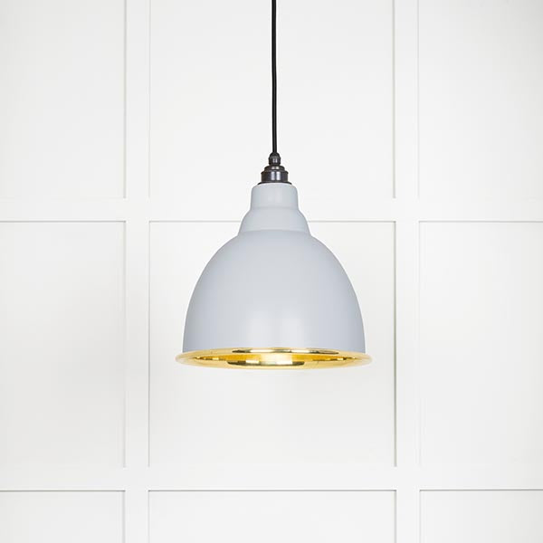 From The Anvil - Brindley Pendant in Birch - Smooth Brass - 49518BI - Choice Handles