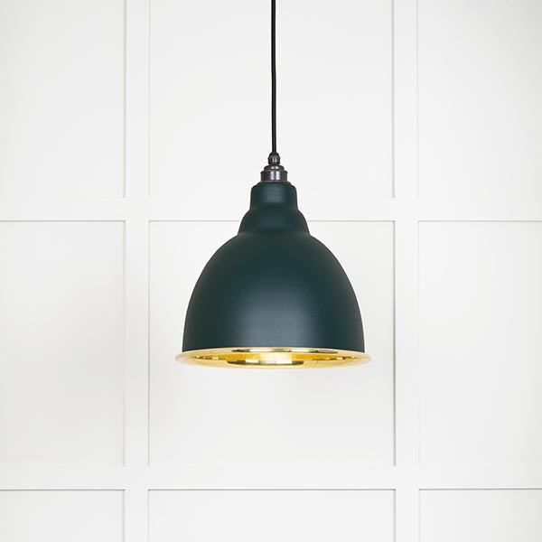 From The Anvil - Brindley Pendant in Dingle - Smooth Brass - 49518DI - Choice Handles