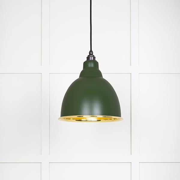 From The Anvil - Brindley Pendant in Heath - Smooth Brass - 49518H - Choice Handles