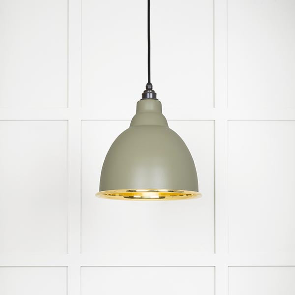From The Anvil - Brindley Pendant in Tump - Smooth Brass - 49518TU - Choice Handles