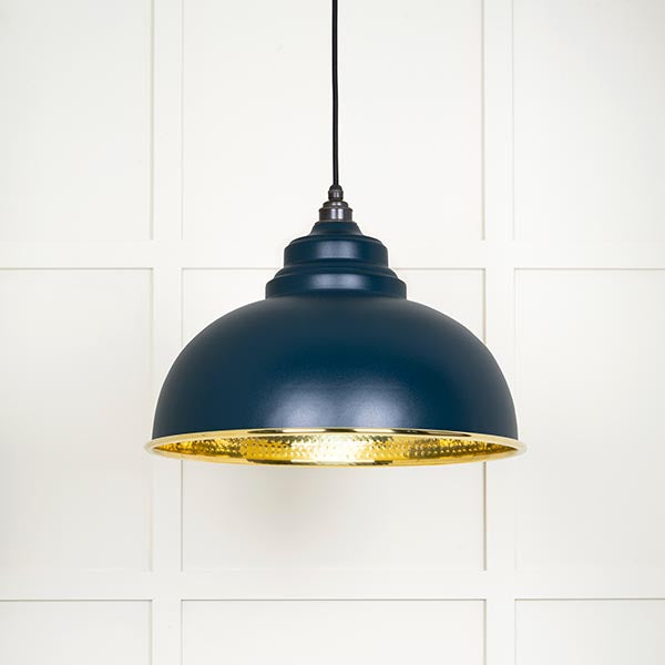 From The Anvil - Harborne Pendant in Dusk - Hammered Brass - 49521DU - Choice Handles
