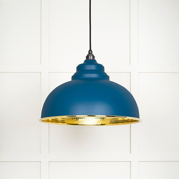 From The Anvil - Harborne Pendant in Upstream - Hammered Brass - 49521U - Choice Handles